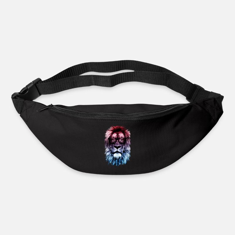 Löwe Hipster - Gürteltasche - Schwarz