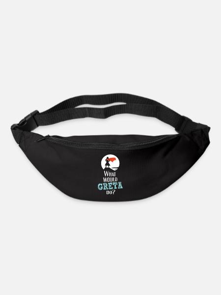 What would Greta do? - White Superhero Edition - Gürteltasche - Schwarz