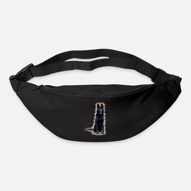 Schwarzer Schäferhund - Gürteltasche - Schwarz