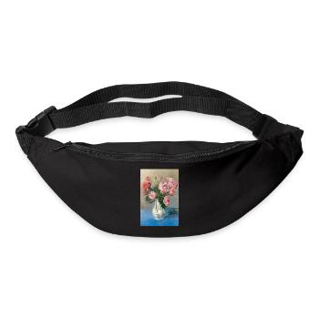 Painting - Painting with Roses in vase. - Bum bag - black - Front