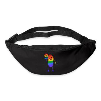 Peanut Gay Love Different Partnership LGBT Couple - Bum bag - black - Front