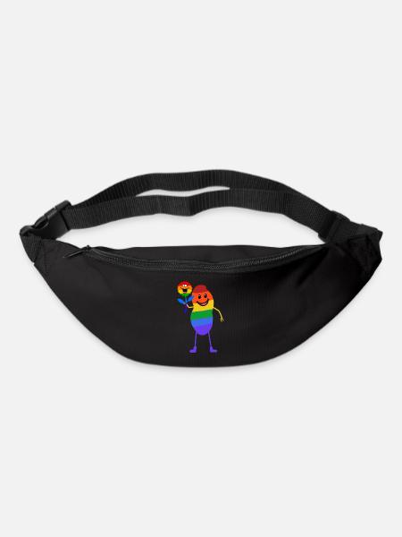 Erdnuss Gay Liebe Anders Partnerschaft LGBT Paar - Gürteltasche - Schwarz