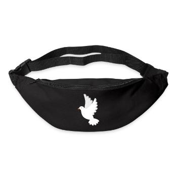 Pigeon blanc - Sac banane - noir - Devant