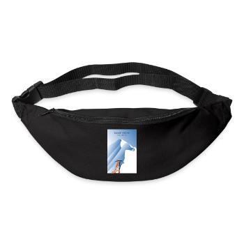 Affiche des Alpes Mönch Suisse Alpinisme piolet - Sac banane - noir - Devant