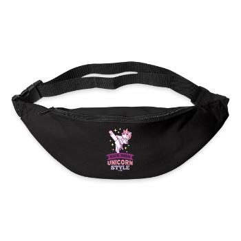 Einhorn Karaté arts martiaux enfants - Sac banane - noir - Devant