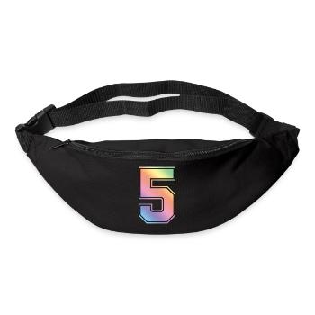 5 Number Colorful - Bum bag - black - Front