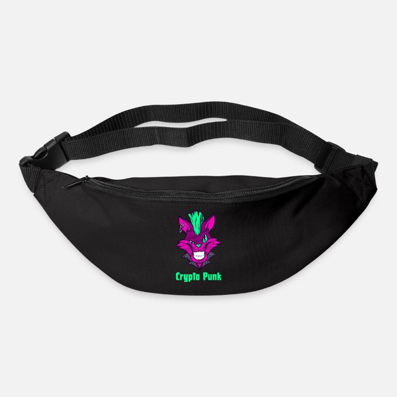 Crypto Punk est le cadeau Crypto « NFT » avec morsure - Sac banane - noir