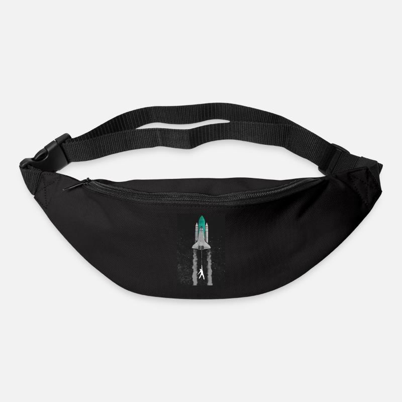 Mann an Rakete - Gürteltasche - Schwarz
