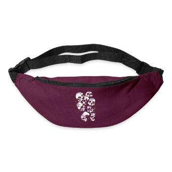 Totenköpfe Totenschädel Halloween Sugar Skulls - Gürteltasche - Burgunderrot - Vorne