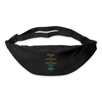Instrument de piano pour personnes intelligentes Jaune - Sac banane - noir - Devant