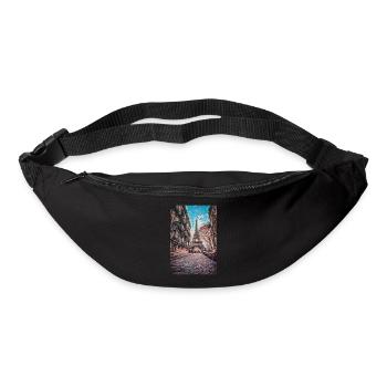 Vintage Eiffel Tower -Paris Painting France Lover - Bum bag - black - Front