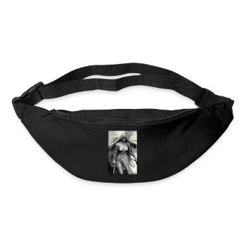 Warrior Woman Sword Vintage Black White - Bum bag - black - Front
