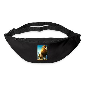 Lunettes de soleil Lion Big Cat Animal sauvage Tête de lion - Sac banane - noir - Devant