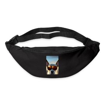 Chien Chiens Lunettes de soleil Animaux sauvages Animaux animaux - Sac banane - noir - Devant