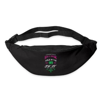 cool funny earth birthday birthday present - Bum bag - black - Front