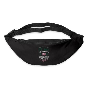 electrical electrician bib fun profession birthday - Bum bag - black - Front