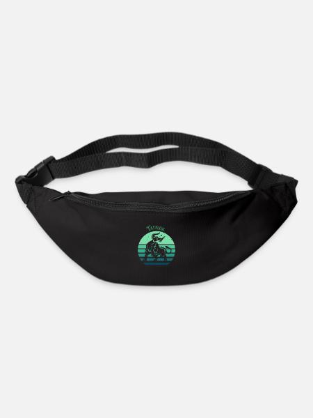 Logo rétro signe astrologique "Taureau" - Sac banane - noir