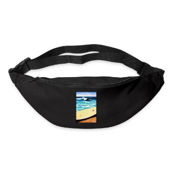 Surfer Surfbrett Wassersport Sommer Sonne Strand - Gürteltasche - Schwarz - Vorne