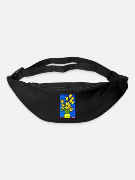 Tulpe Liliengewächse Blume Frühling Wiese Grün - Gürteltasche - Schwarz