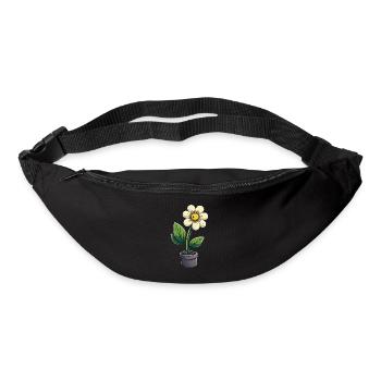 Cartoon-style flowerpot - A splash of color for your - Bum bag - black - Front