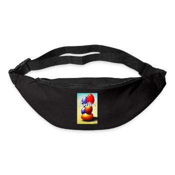 Joyeuses Pâques - Oeuf de Pâques Easter Oeufs colorés - Sac banane - noir - Devant