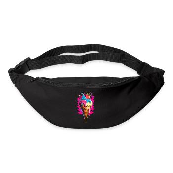 Delicious iced cone of various flavors - Bum bag - black - Front