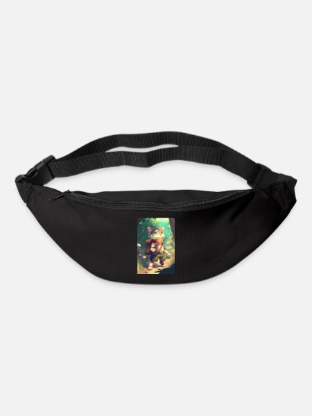 Aventurier de randonnée féline - Sac banane - noir