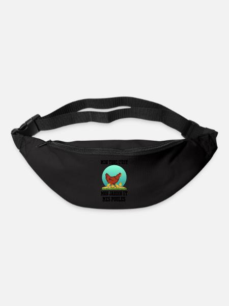 Mon truc c'est mon jardin et mes poules - Sac banane - noir