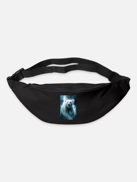 Ours blanc - Sac banane - noir