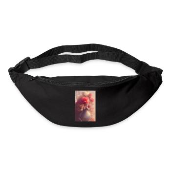 Art floral - Sac banane - noir - Devant