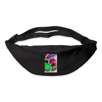 Colorful gemstones - Bum bag - black - Front