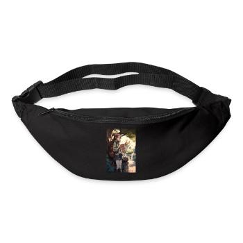 Anime Manga Katze Frau Geschenkidee - Gürteltasche - Schwarz - Vorne
