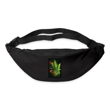 Marijuana plant - Bum bag - black - Front