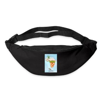 Karte von Afrika - Gürteltasche - Schwarz - Vorne