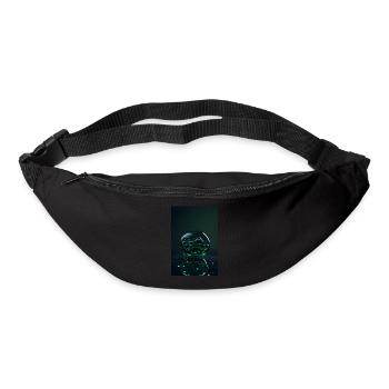 Bulles dans une bulle verte 1 - Sac banane - noir - Devant