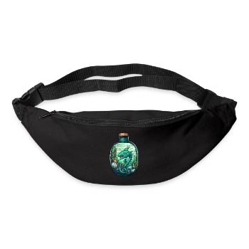Ozean Flasche Zeichnung - Gürteltasche - Schwarz - Vorne