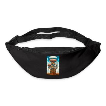 Mushroom City - Bum bag - black - Front