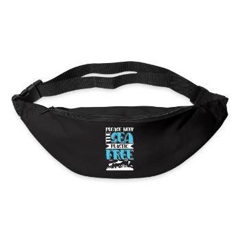 plastik save the ocean - Gürteltasche - Schwarz - Vorne