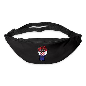 Kroatien Flagge Faust Hand Symbol used - Gürteltasche - Schwarz - Vorne