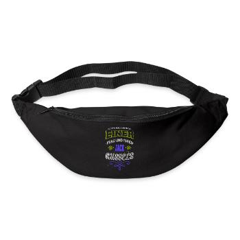 humor spaß lieblingshund bachhund lustig windhund - Gürteltasche - Schwarz - Vorne