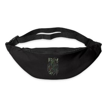 Geometrisches Tarngitter - Gürteltasche - Schwarz - Vorne