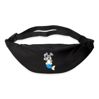 Sirène lapin - Sac banane - noir - Devant