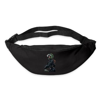 Lady Biker für eine Motorradfahrerin Bikerin - Gürteltasche - Schwarz - Vorne