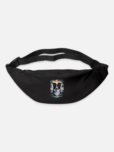 Schöner Border Collie Hund Design - Gürteltasche - Schwarz