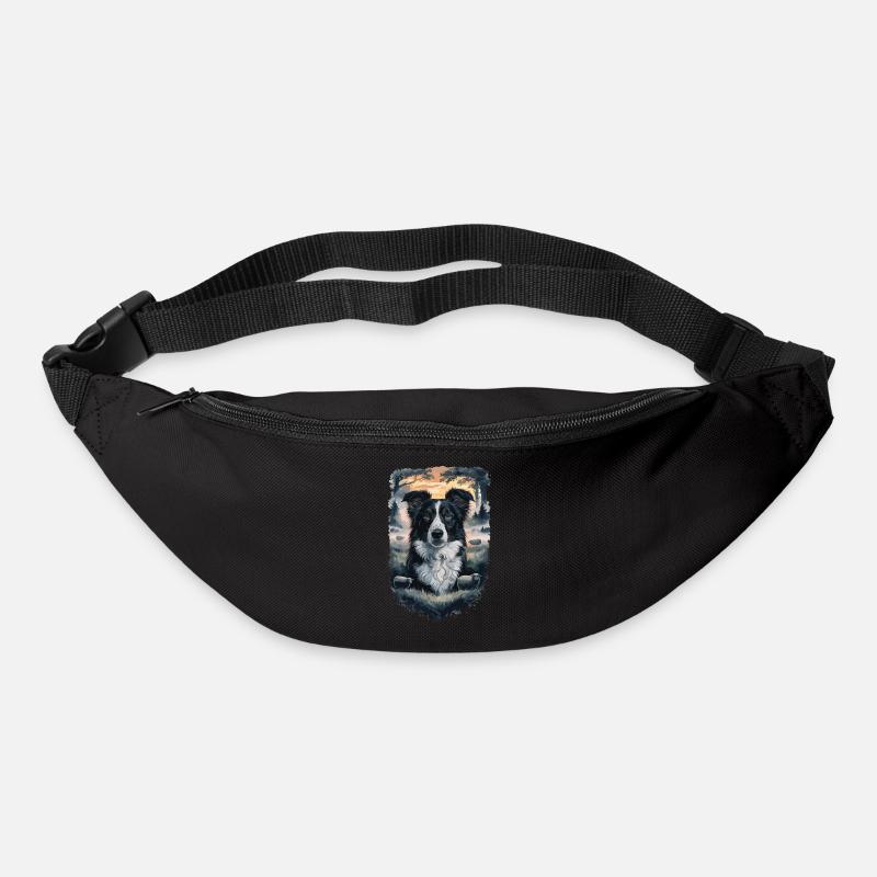 Schöner Border Collie Hund Design - Gürteltasche - Schwarz