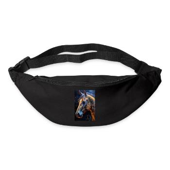Ein Portrait von einem Pferd 1 - Gürteltasche - Schwarz - Vorne