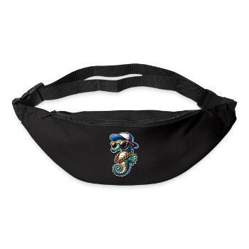 Seepferd Seepferdchen - Gürteltasche - Schwarz - Vorne