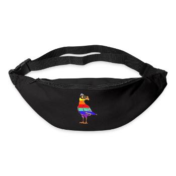 LGBT Regenbogen Möwe Möwen maritim - Gürteltasche - Schwarz - Vorne