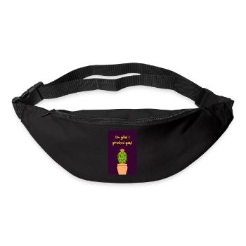 I'm Glad I Pricked You! - Cute Cactus Pun - Bum bag - black - Front