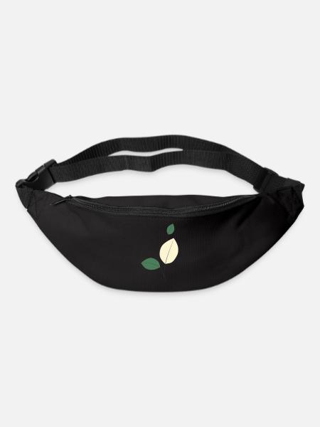 Minimalist leaf study nature - Bum bag - black